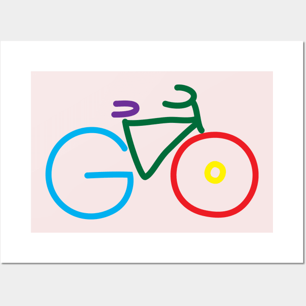 Go green, Go healthy, Go cycling Wall Art by AVEandLIA